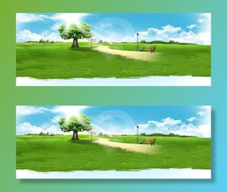 大树背景海报免抠