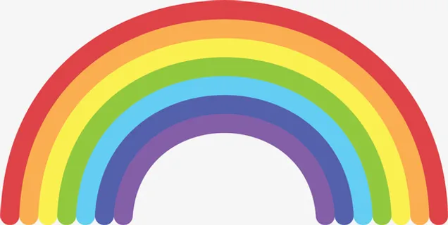 七色彩虹，彩虹桥免抠