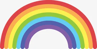 七色彩虹，彩虹桥免抠