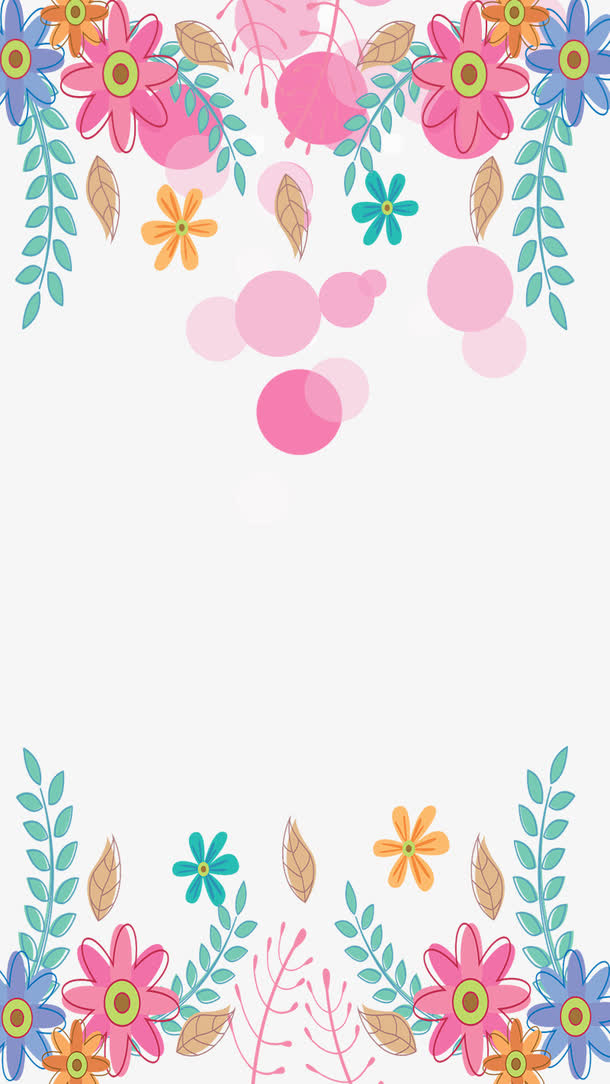 38妇女节小清新花朵边框免抠