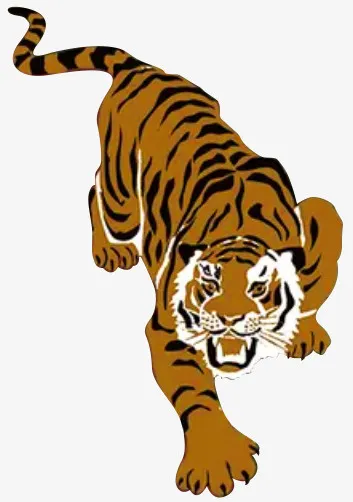 潮牌老虎下山虎免抠