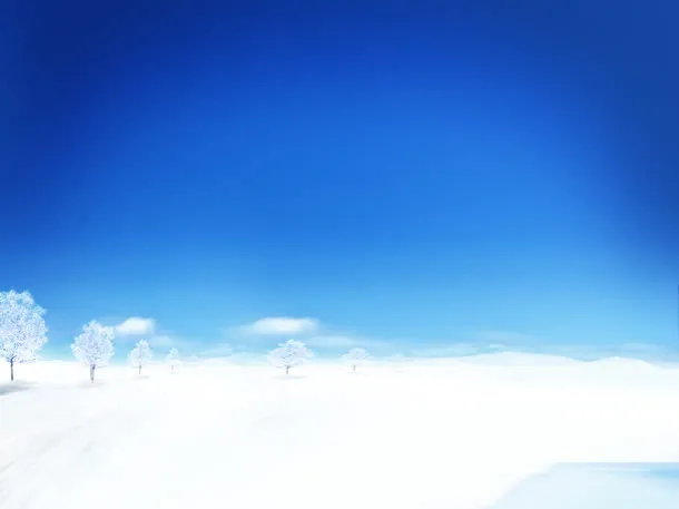 蓝色白云冬季背景