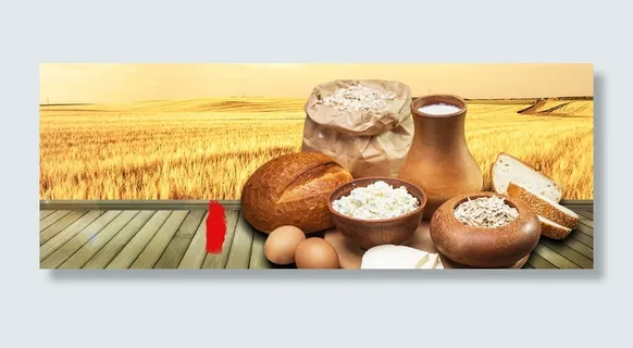 淘宝燕麦海报背景模板高清