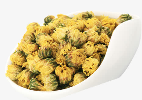 唯美菊花花茶碗贡菊花免抠
