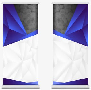 矢量商务易拉宝展架素材免抠