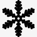 黑色雪花图片图案免抠