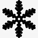 黑色雪花图片图案免抠