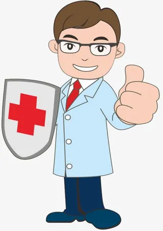 健康专家免抠标签元素