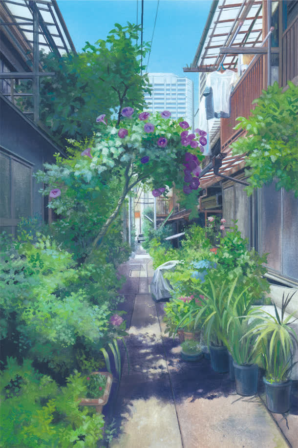 日本动漫街道小巷免抠