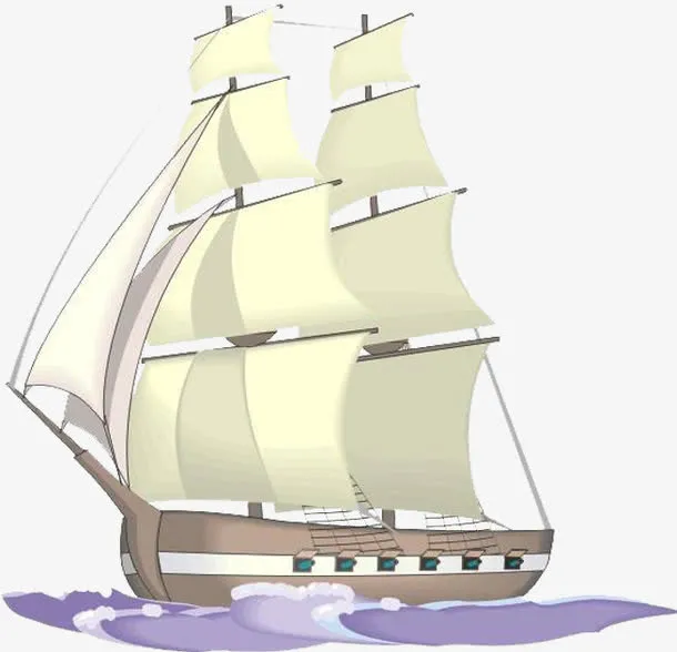 复古帆船免抠