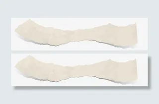 手绘白色纸条免抠