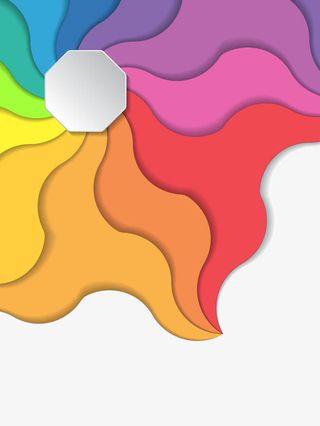 矢量彩色拼色免抠