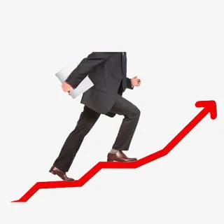 楼梯式上升箭头免抠