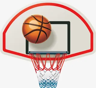 篮球与篮球框素材免抠