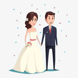 婚礼现场洒落在新人身上的花瓣免抠