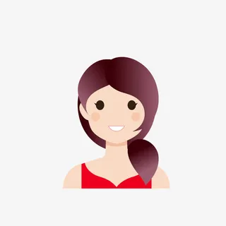 马尾女孩人头免抠手绘/卡通卡通元素 马尾女孩人头免抠手绘/卡通卡通元素