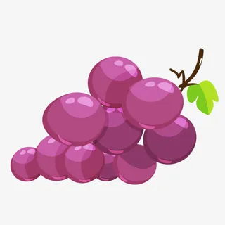 卡通手绘水果装饰海报设计葡萄免抠