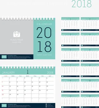 商务台历模板免抠