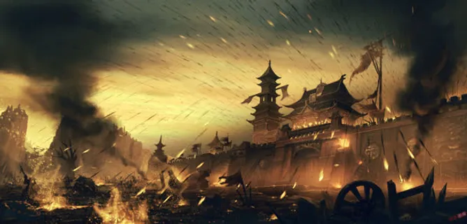 战国时期烽火连天环境渲染免抠