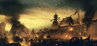 战国时期烽火连天环境渲染免抠