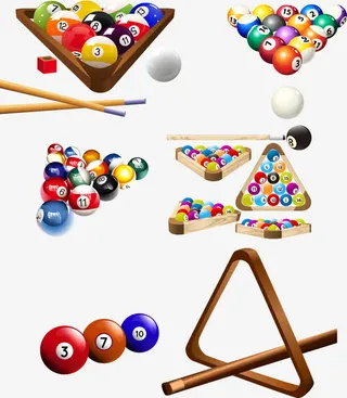 斯诺克台球矢量素材免抠