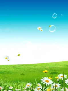 绿色春天海报背景高清