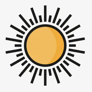 黄色太阳图标免抠