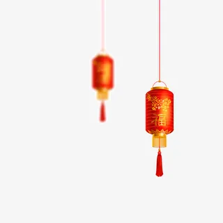 大红灯笼装饰免抠
