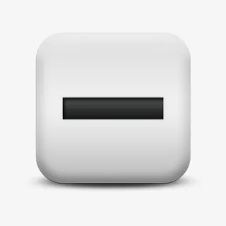 不光滑的白色的广场图标符号形状免抠