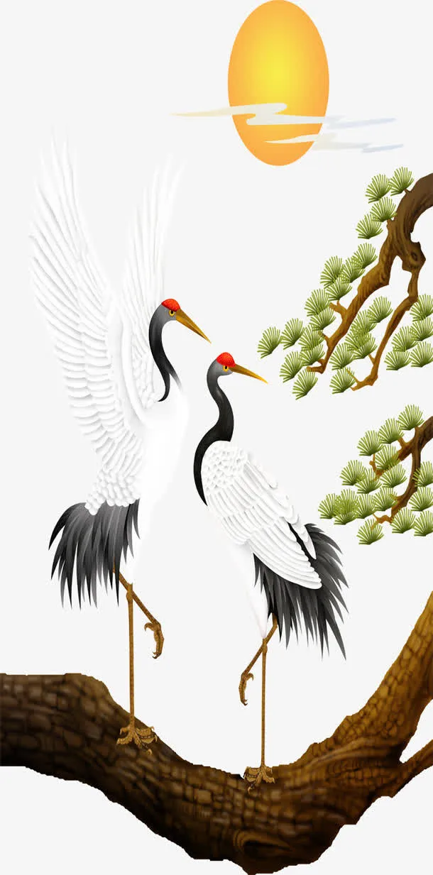 松鹤延年免抠