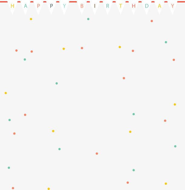 生日会彩色素材免抠
