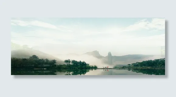 大气山水秀气背景素材高清