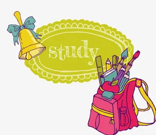 开学季书包铃铛免抠