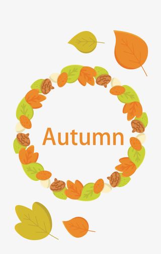 手绘秋季树叶矢量图免抠