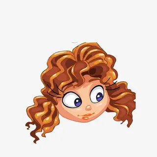 手绘美女头像素材免抠