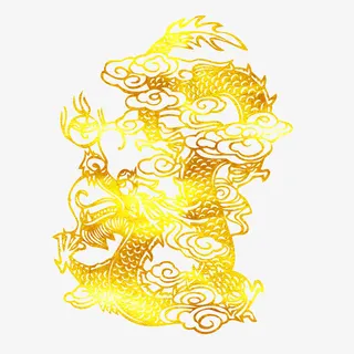 中国风祥龙瑞福免抠图免抠