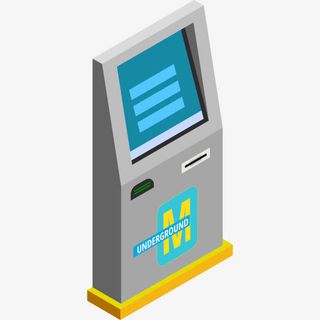 卡通自助机免抠