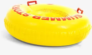 黄色可爱儿童游泳圈免抠