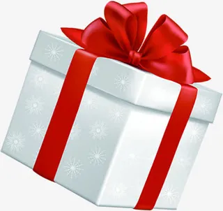 创意效果图白色的雪花礼盒免抠