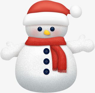 卡通小雪人免抠