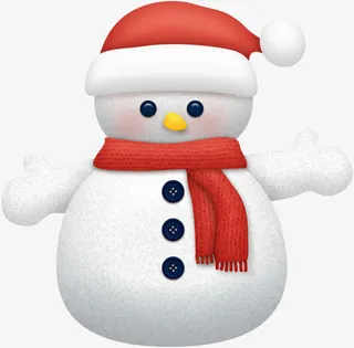 卡通小雪人免抠