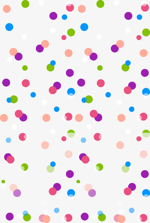 彩色圆点花纹底纹免抠