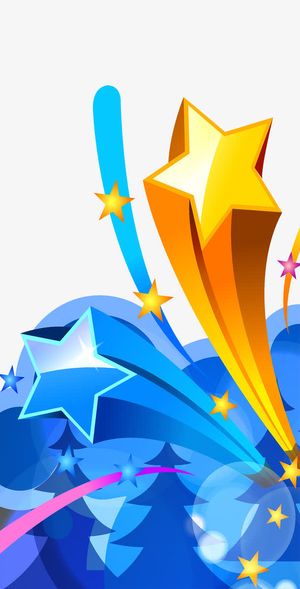 立体五角星背景