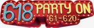 618派对字母灯箱设计免抠