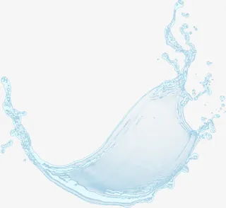 蓝色水纹飞溅水花免抠