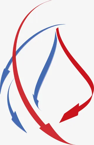 矢量动态箭头  旋转向下免抠