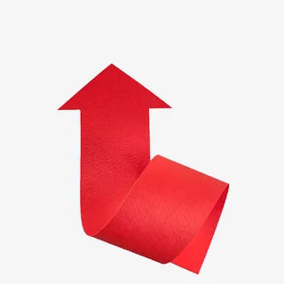 中国风红色的上涨箭头PNG免抠