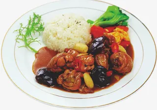 鲜菇鸡肉饭免抠