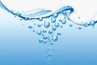 蓝色清新水流免抠