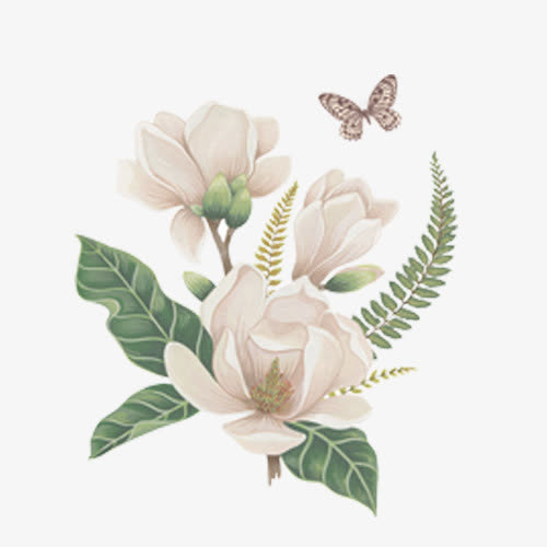 花香碟来免抠